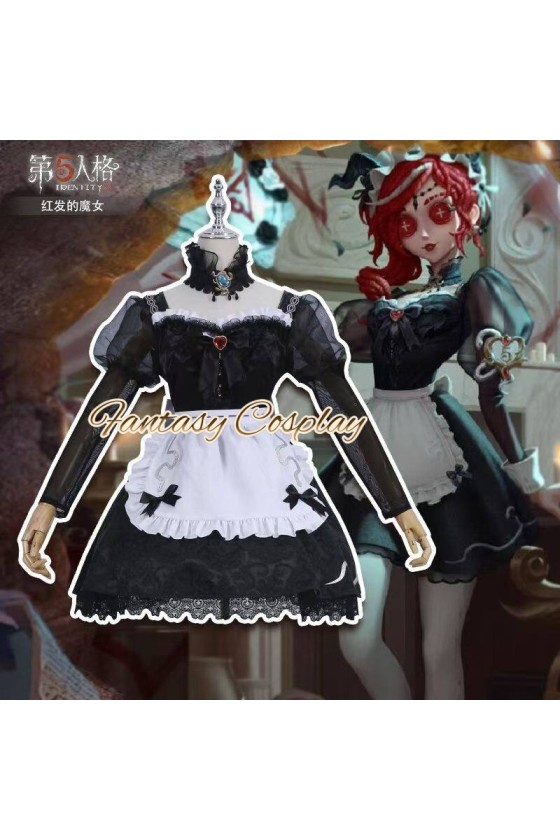 Identity V Priestess Fiona Gilman Crimson Maid Gothic Lolita Dress Cosplay Costume